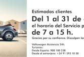 Servicio postventa. Horario de verano