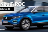 Dijous 18 a les 20h Presentació nou Volkswagen T-ROC a Rambla Catalunya 26