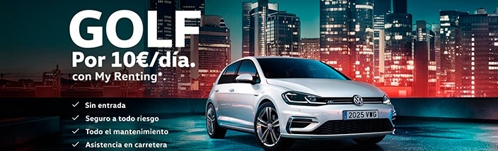 Nuevo Volkswagen Golf por 10 € + IVA  al día 